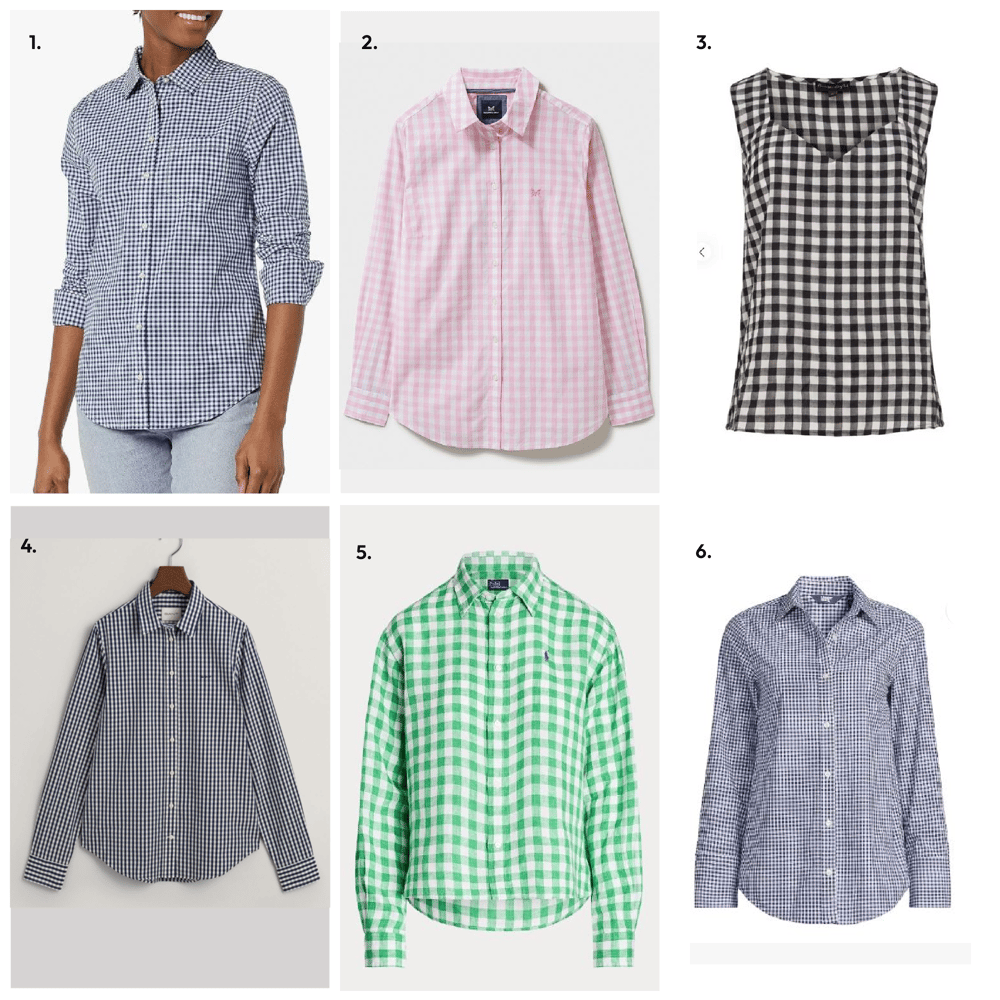 Gingham Shirts and Gingham Tops