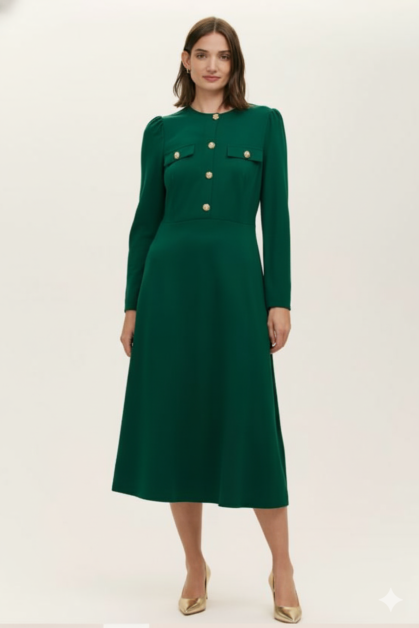 What colour shoes to wear with a green dress