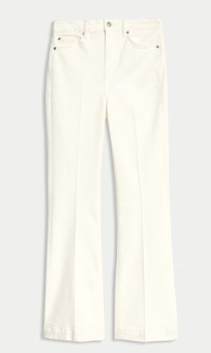 White Bootcut Jeans